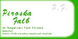 piroska falb business card